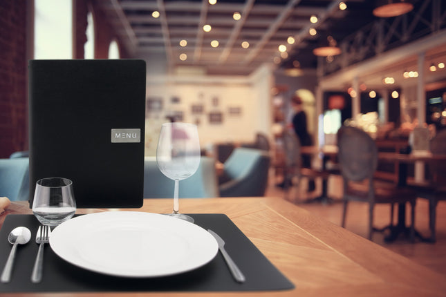 Black A4 menus pack of 10 Custom Wood Designs __label: Multibuy default-title-black-a4-menus-pack-of-10-53613237043543