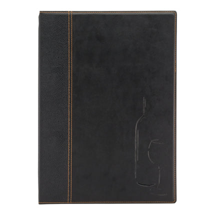 Black leather style A4 menu pack of 10 Custom Wood Designs __label: Multibuy default-title-black-leather-style-a4-menu-pack-of-10-53613268435287