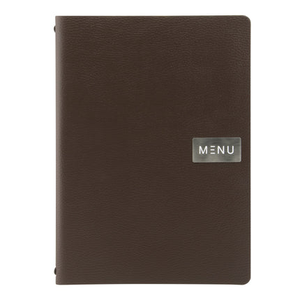 Brown A4 menu pack of 10 Custom Wood Designs __label: Multibuy default-title-brown-a4-menu-pack-of-10-53613238059351