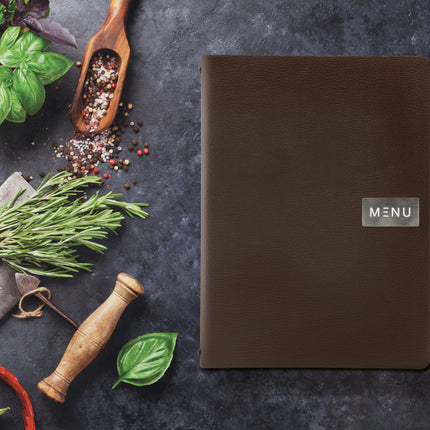 Brown A4 menu pack of 10 Custom Wood Designs __label: Multibuy default-title-brown-a4-menu-pack-of-10-53613239828823