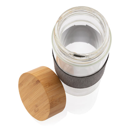 Glass bottle with bamboo lid 750ml pack of 25 Custom Wood Designs __label: Multibuy default-title-glass-bottle-with-bamboo-lid-750ml-pack-of-25-53613711917399