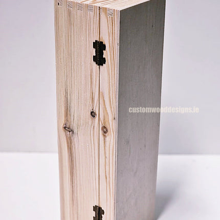 Hinged Lid 1 Bottle Box - Natural x25 Custom Wood Designs __label: Multibuy Bottle Box Bottle Boxes gift box Gift Boxes Single bottle box wooden Box default-title-hinged-lid-1-bottle-box-natural-x25-53613525369175