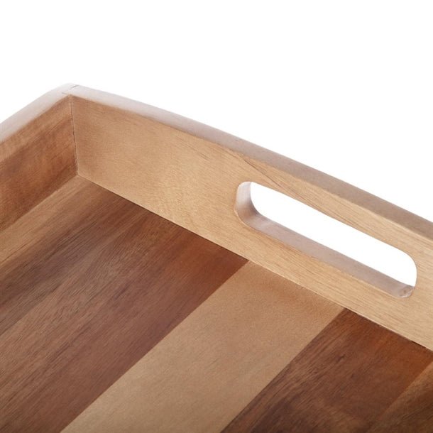 Large Acacia Wood Tray 510(W) x 350(D)mm pack of 25 Custom Wood Designs __label: Multibuy default-title-large-acacia-wood-tray-510-w-x-350-d-mm-pack-of-25-53613728825687