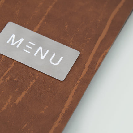Leather menu A4 pack of 10 Custom Wood Designs __label: Multibuy default-title-leather-menu-a4-pack-of-10-52052540424535