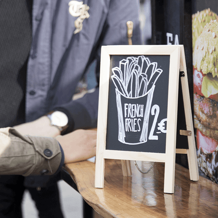 Mini Table Chalkboard - Plain Wood - Pack of 6 Custom Wood Designs __label: Multibuy default-title-mini-table-chalkboard-plain-wood-pack-of-6-53612405817687