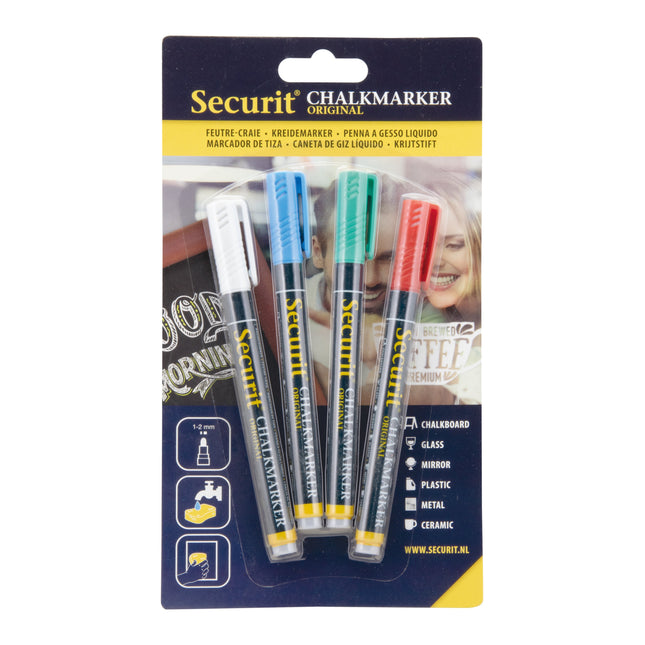 Mixed colours chalkmarkers set of 4 Custom Wood Designs default-title-mixed-colours-chalkmarkers-set-of-4-53613629210967