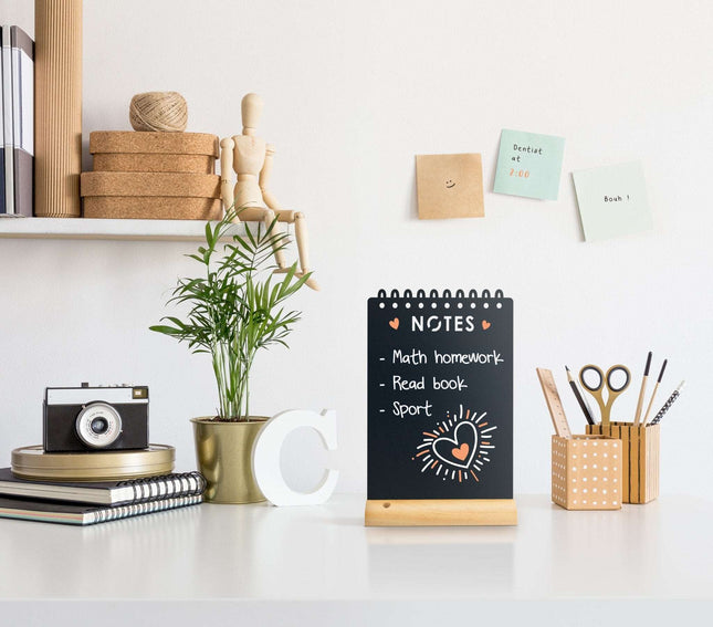 Notes Chalkboard Black - Pack of 6 Custom Wood Designs __label: Multibuy default-title-notes-chalkboard-black-pack-of-6-53612367053143
