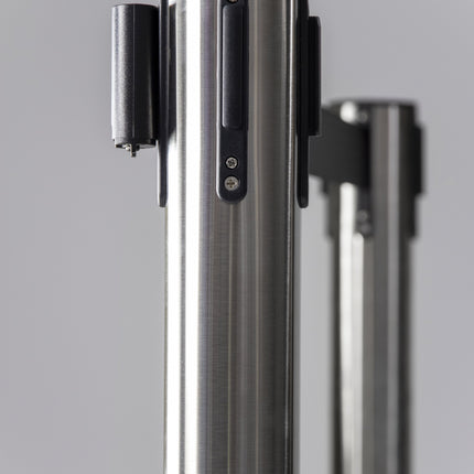 Retractable stainless steel barrier system with 4 poles Custom Wood Designs default-title-retractable-stainless-steel-barrier-system-with-4-poles-53613661815127