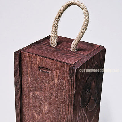 Sliding Lid Bottle Box - Single Burgundy x25 Custom Wood Designs __label: Multibuy gift box Gift Boxes wooden Box default-title-sliding-lid-bottle-box-single-burgundy-x25-53613483458903