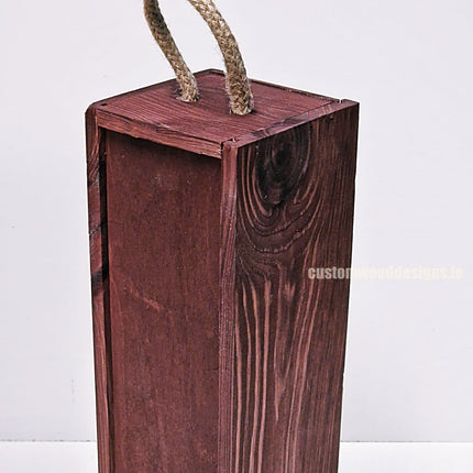 Sliding Lid Bottle Box - Single Burgundy x25 Custom Wood Designs __label: Multibuy gift box Gift Boxes wooden Box default-title-sliding-lid-bottle-box-single-burgundy-x25-53613484540247_359de177-7eb2-4f49-9754-199a5d035ee8