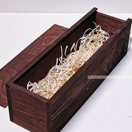 Sliding Lid Bottle Box - Single Burgundy x25 Custom Wood Designs __label: Multibuy gift box Gift Boxes wooden Box default-title-sliding-lid-bottle-box-single-burgundy-x25-53613485588823
