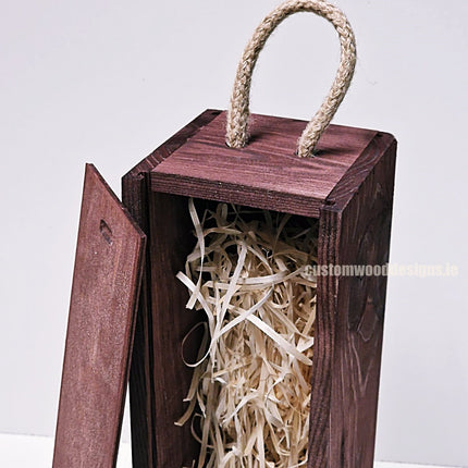 Sliding Lid Bottle Box - Single Burgundy x25 Custom Wood Designs __label: Multibuy gift box Gift Boxes wooden Box default-title-sliding-lid-bottle-box-single-burgundy-x25-53613487128919