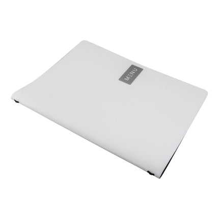 White A4 leather menu pack of 10 Custom Wood Designs __label: Multibuy default-title-white-a4-leather-menu-pack-of-10-53613242974551