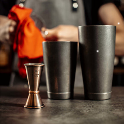 20 ml. x 40 ml. Japanese Style Jigger, Antique Copper