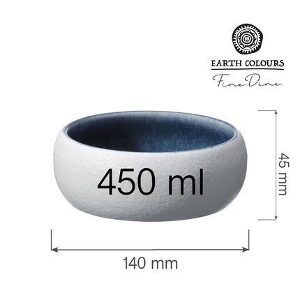 Goro White Blue Bowl 140mm