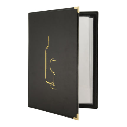 Leather style A4 menu pack of 10 Custom Wood Designs __label: Multibuy leathermenucustomwooddesigns_8e4daa00-61c2-47c1-bfff-3a0b90f15d12