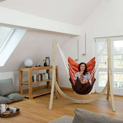 Hanging chair XL & frame Set Swing Chair Amazonas __label: NEW swing-chair-sand-hanging-chair-xl-frame-set-49180105015639