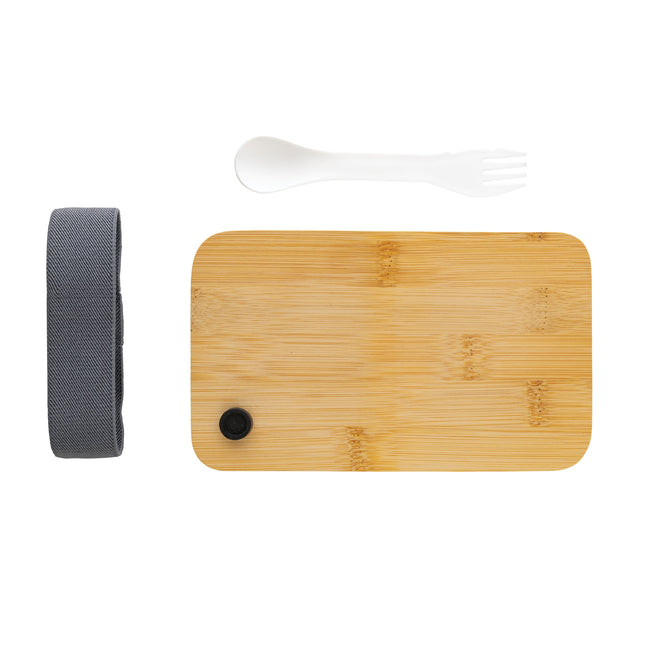Lunchbox with wooden bamboo lid pack of 25 Custom Wood Designs white-lunchbox-with-wooden-bamboo-lid-pack-of-25-51892644806999