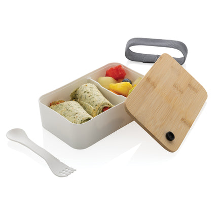 Lunchbox with wooden bamboo lid pack of 25 Custom Wood Designs white-lunchbox-with-wooden-bamboo-lid-pack-of-25-53613182615895