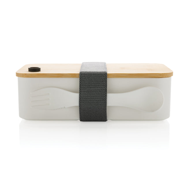 Lunchbox with wooden bamboo lid pack of 25 White Custom Wood Designs white-lunchbox-with-wooden-bamboo-lid-pack-of-25-53613189955927