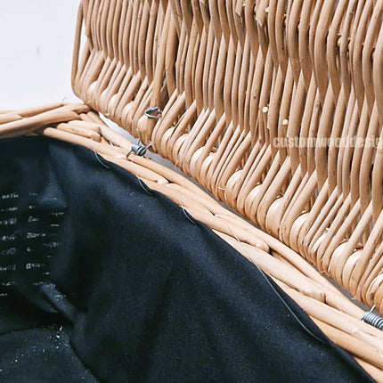 10 x Wicker Hamper Basket 40 X 28 X 17cm Wicker Hamper Basket Custom Wood Designs Gifting basket hamper basket Retail display basket wicker basket wicker-hamper-basket-with-black-fabiric-interior-10-x-wicker-hamper-basket-40-x-28-x-17cm-53613680296279