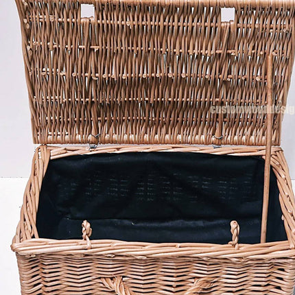 10 x Wicker Hamper Basket 40 X 28 X 17cm Wicker Hamper Basket Custom Wood Designs Gifting basket hamper basket Retail display basket wicker basket wicker-hamper-basket-with-black-fabiric-interior-10-x-wicker-hamper-basket-40-x-28-x-17cm-56106821452119