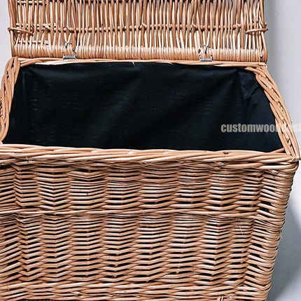 10 x Wicker Hamper Basket Large 40 X 30 X 30cm Wicker Hamper Basket Custom Wood Designs Gifting basket hamper basket Retail display basket wicker basket wicker-hamper-basket-with-black-fabric-lining-10-x-wicker-hamper-basket-large-40-x-30-x-30cm-53613685866839