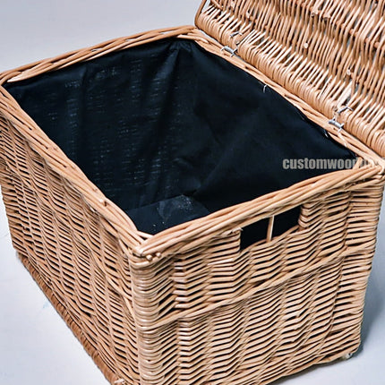 10 x Wicker Hamper Basket Large 40 X 30 X 30cm Wicker Hamper Basket Custom Wood Designs Gifting basket hamper basket Retail display basket wicker basket wicker-hamper-basket-with-black-fabric-lining-10-x-wicker-hamper-basket-large-40-x-30-x-30cm-53613686522199