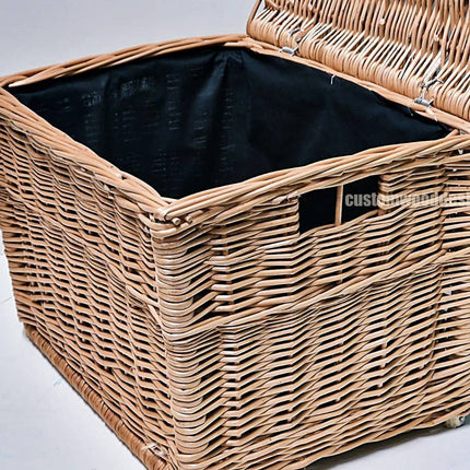10 x Wicker Hamper Basket Large 40 X 30 X 30cm Wicker Hamper Basket Custom Wood Designs Gifting basket hamper basket Retail display basket wicker basket wicker-hamper-basket-with-black-fabric-lining-10-x-wicker-hamper-basket-large-40-x-30-x-30cm-53613688095063