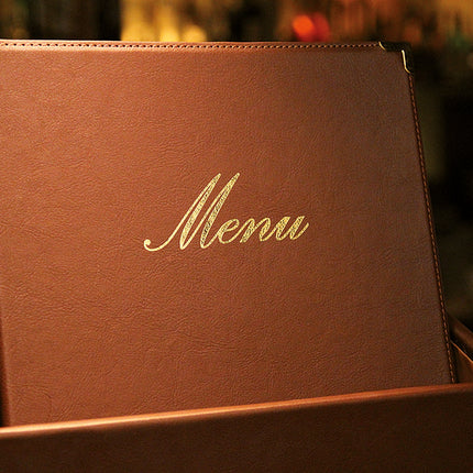Leather style menu holder in box A4 2 sets of 20 Custom Wood Designs wine-red-leather-style-menu-holder-in-box-a4-2-sets-of-20-53613264699735